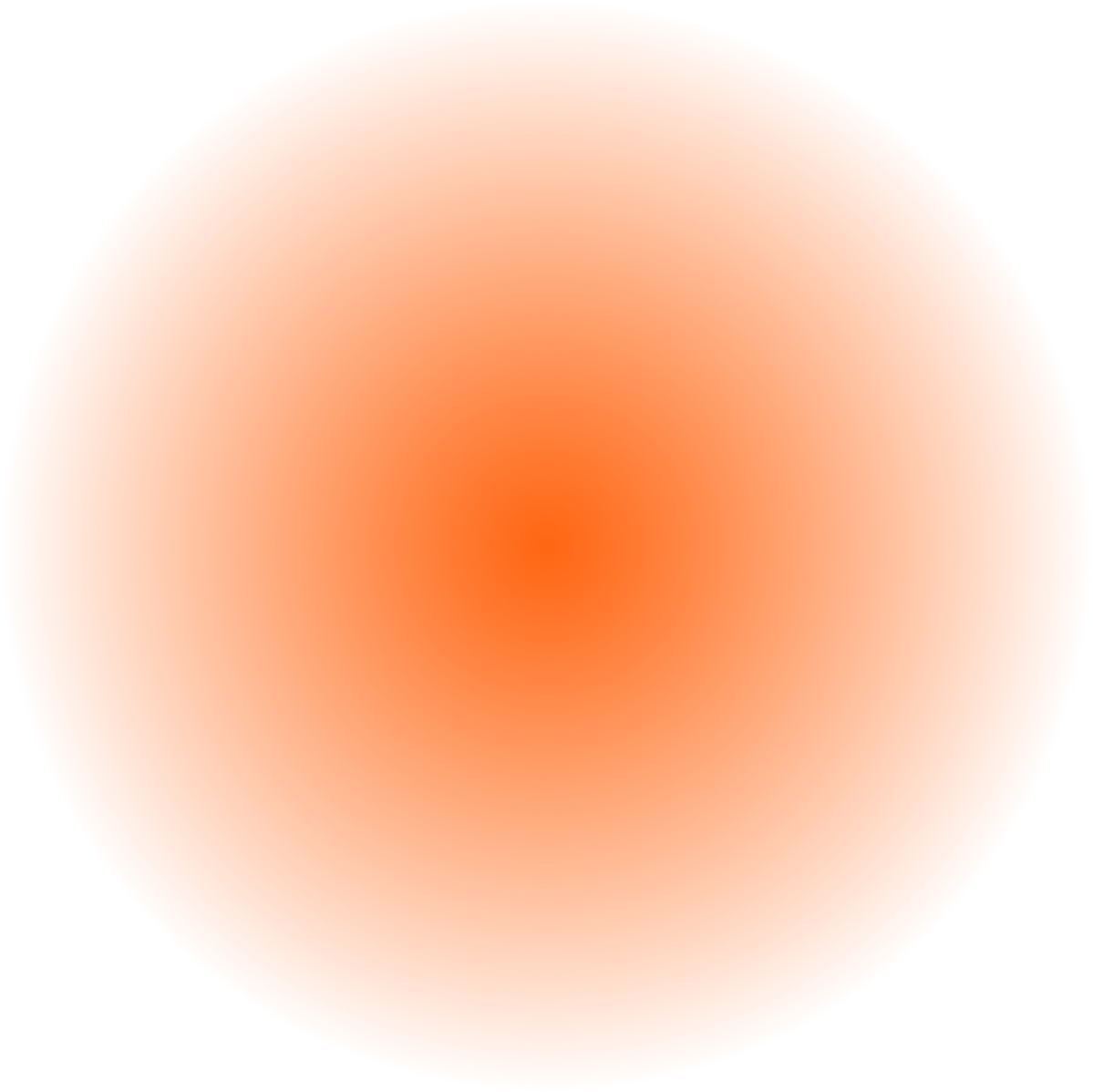 Orange transparent round gradient